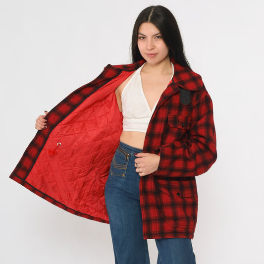 Vintage Woolrich Plaid Hunting Jacket Men's 44