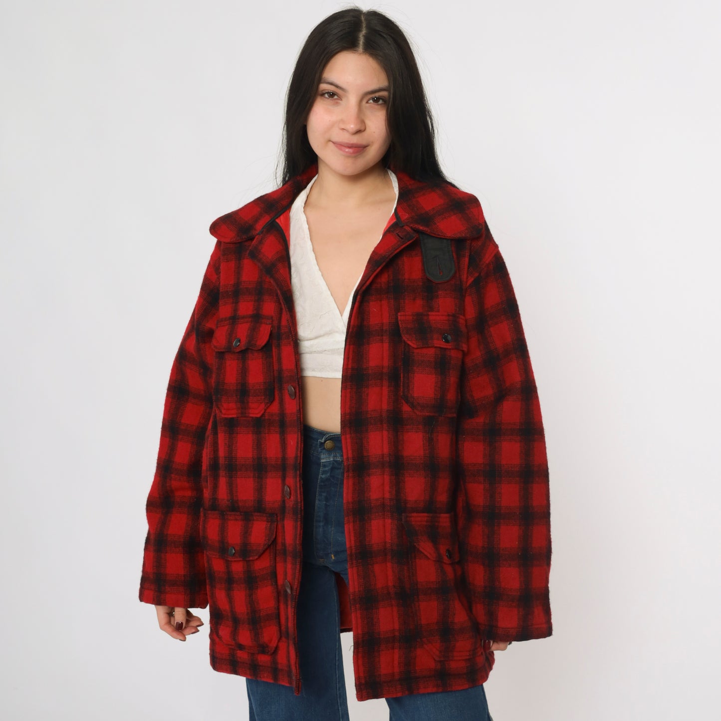 Vintage Woolrich Plaid Hunting Jacket Men's 44