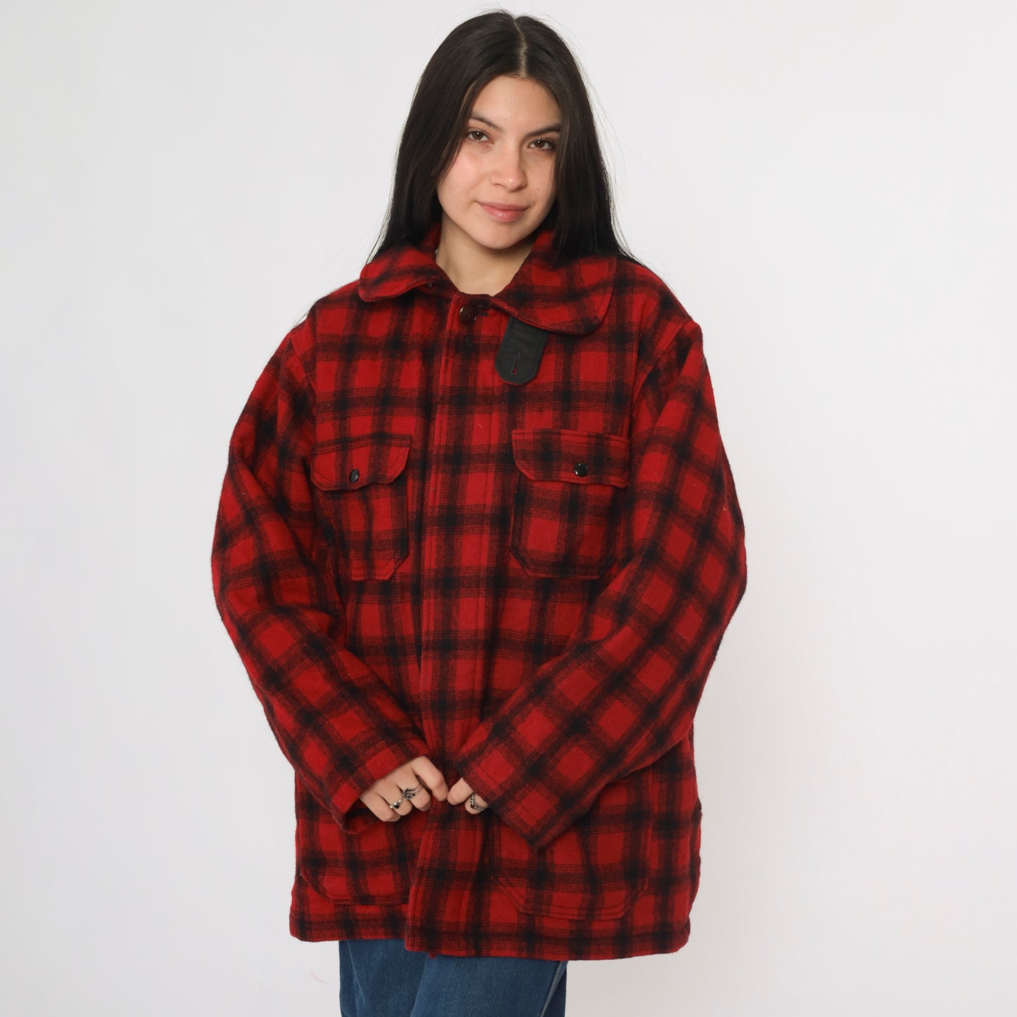 Vintage Woolrich Plaid Hunting Jacket Men's 44
