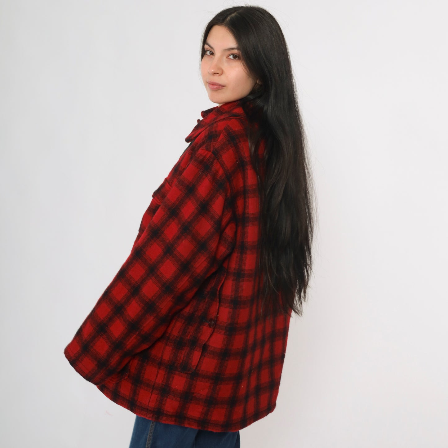 Vintage Woolrich Plaid Hunting Jacket Men's 44