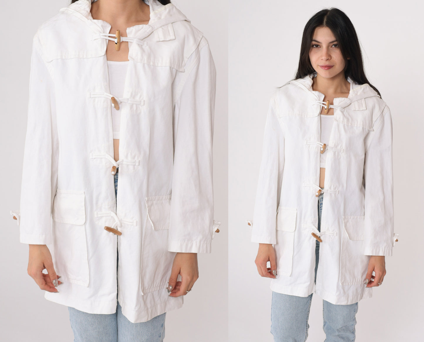 Burberry White Duffel Coat