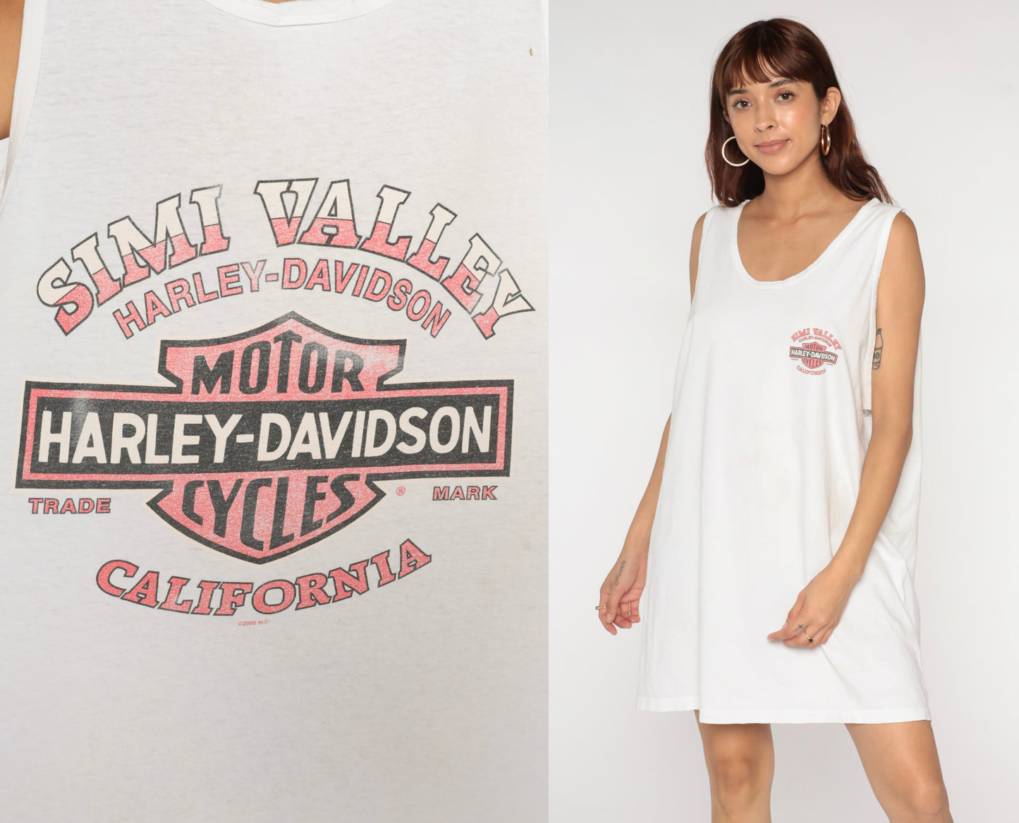 Vintage Simi Valley Harley Davidson Tank Top Dress XL