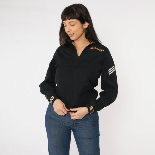 Vintage 50s US Navy Crackerjack Souvenir Shirt Small