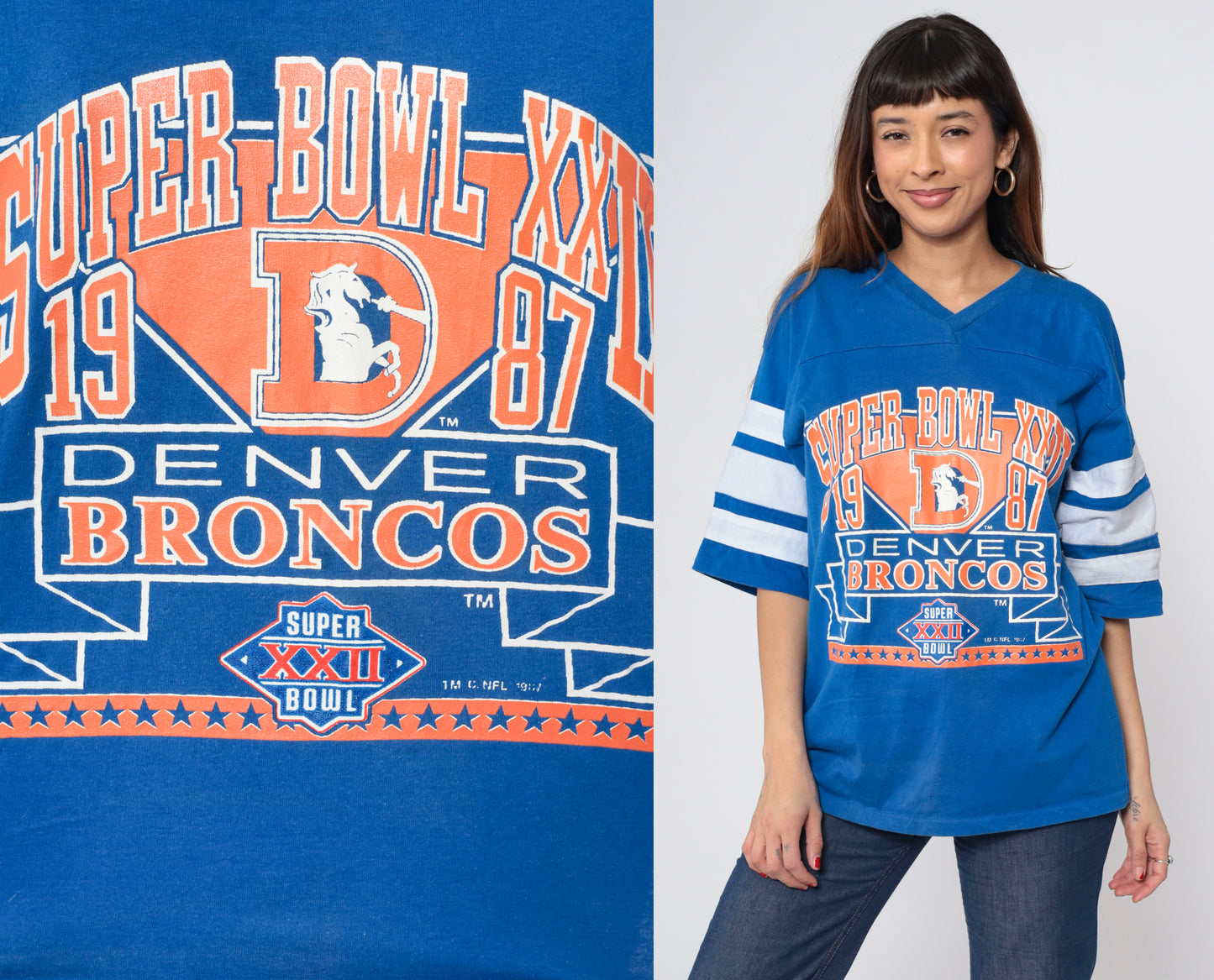 1987 Denver Broncos Super Bowl T-Shirt S