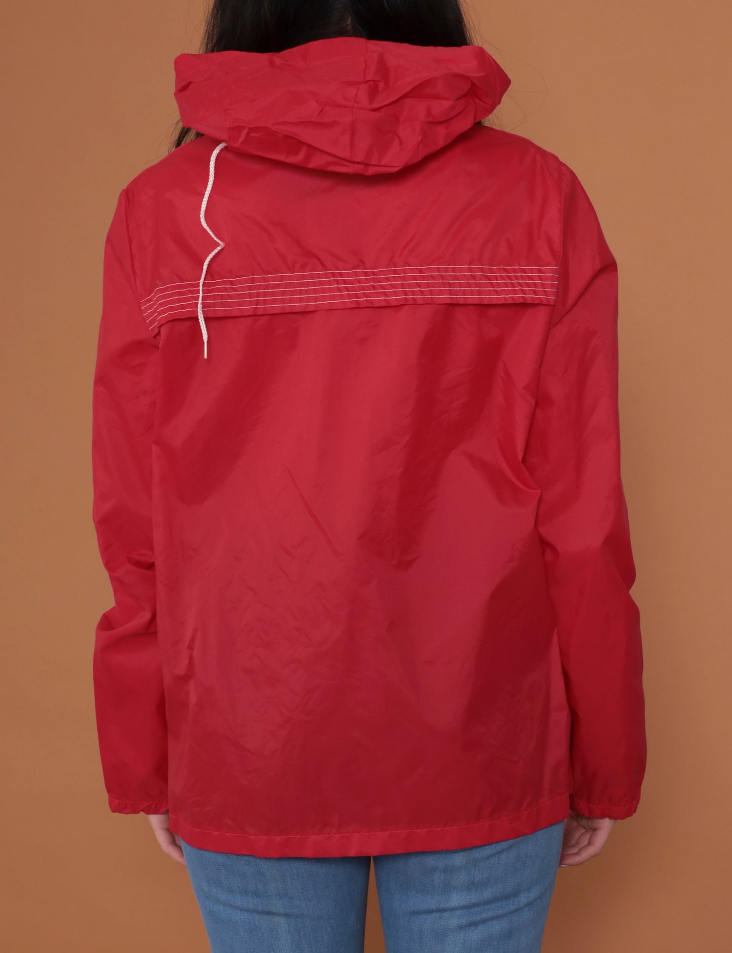 80s Red and White "Weather Tamer" Zip Up Jacket