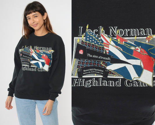 Vintage Loch Norman Highland Games Sweatshirt M