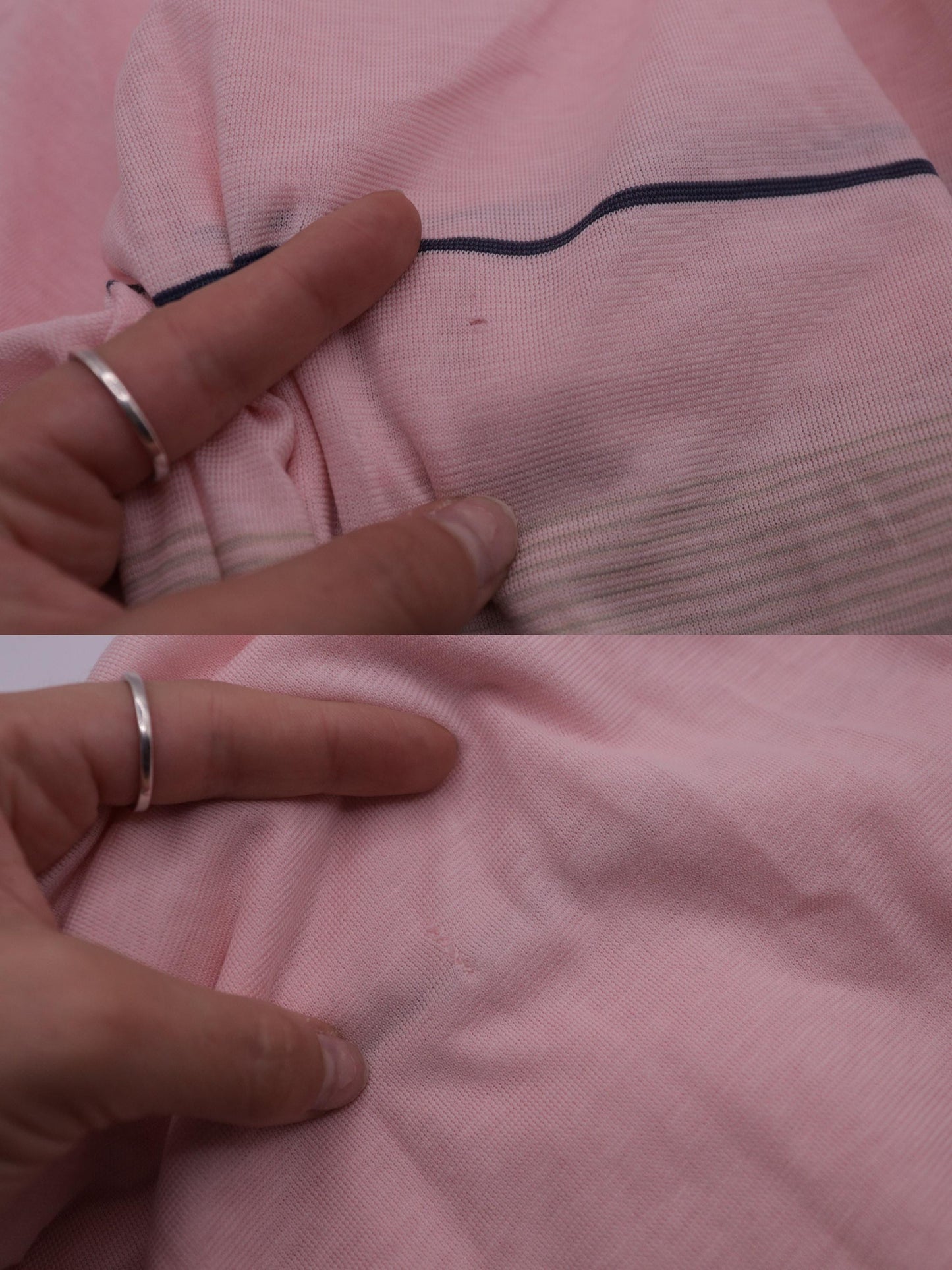 90s Career Club Striped Polo Shirt Pink Men's Extra Large Tall