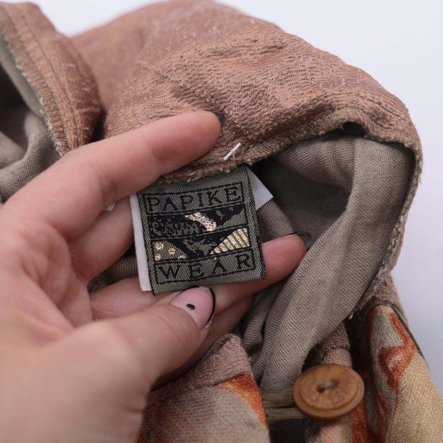 90s Papike Wear Paisley Cardigan Cropped Button Front Sage Green Small S