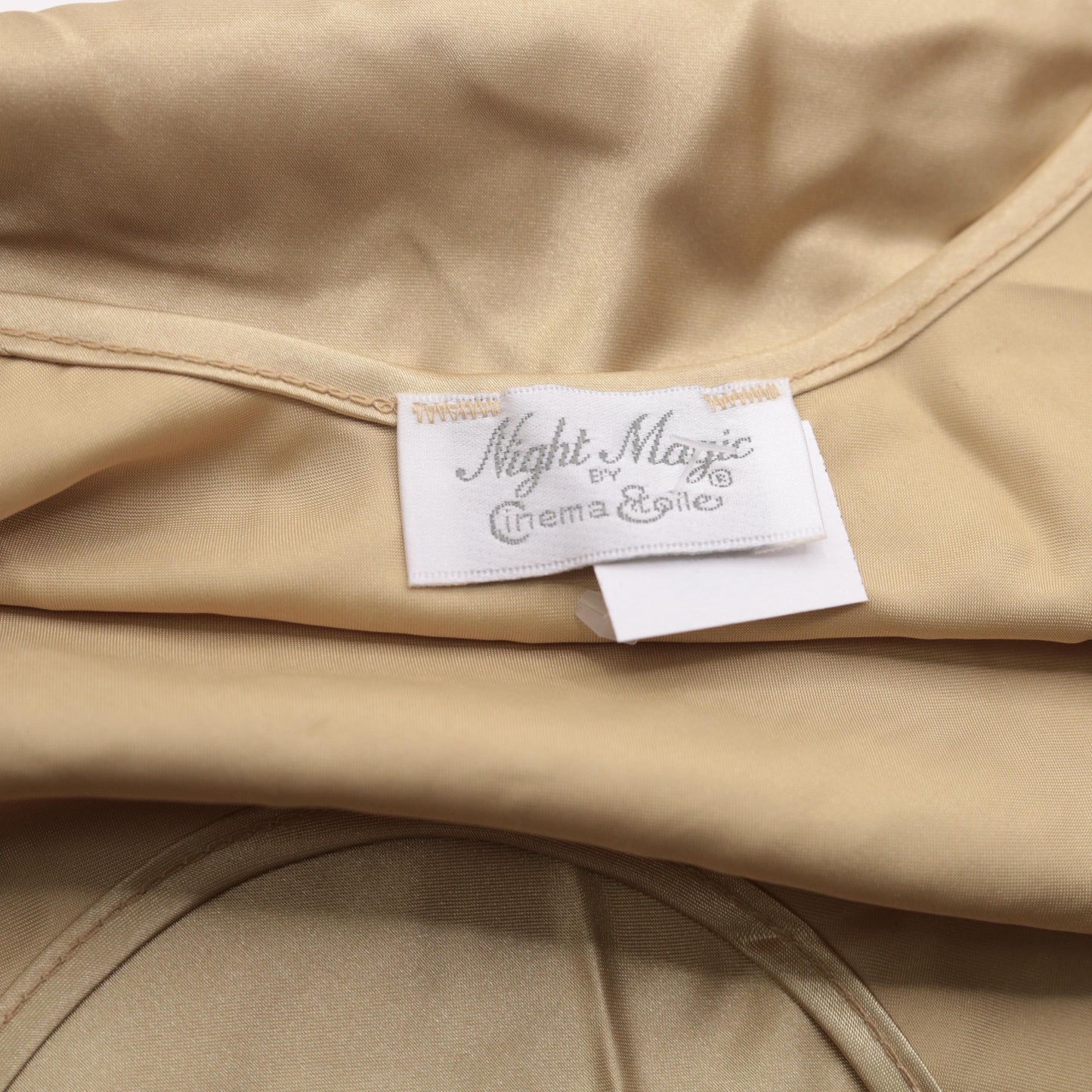 90s Gold Satin Cami Tank Top Sleeveless Blouse Large L