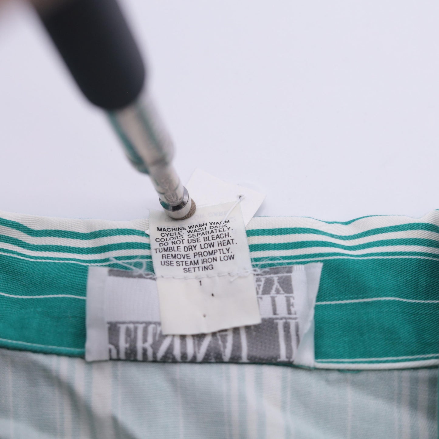 90s Leslie Fay Green Striped Cotton Blazer Plus Size XXL