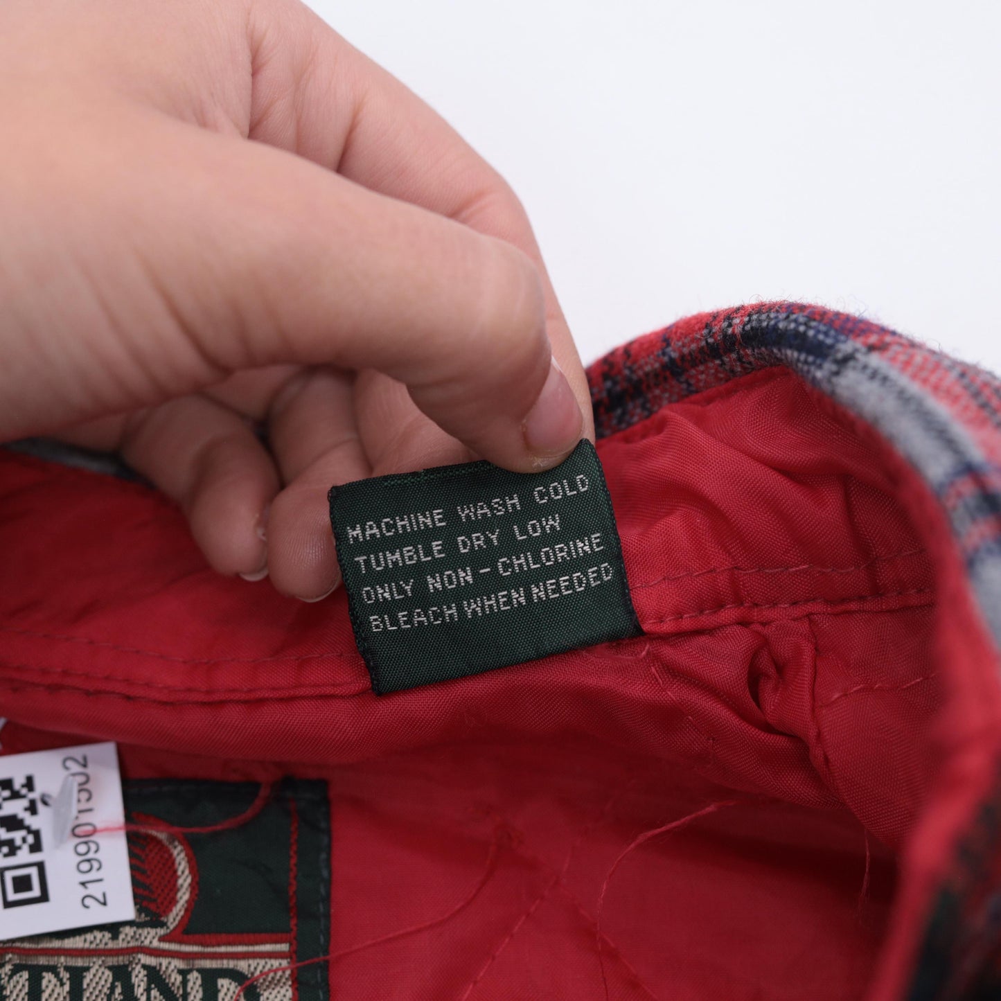 80s Greatland Sportswear Red Plaid Flannel Shirt Wool Blend Small