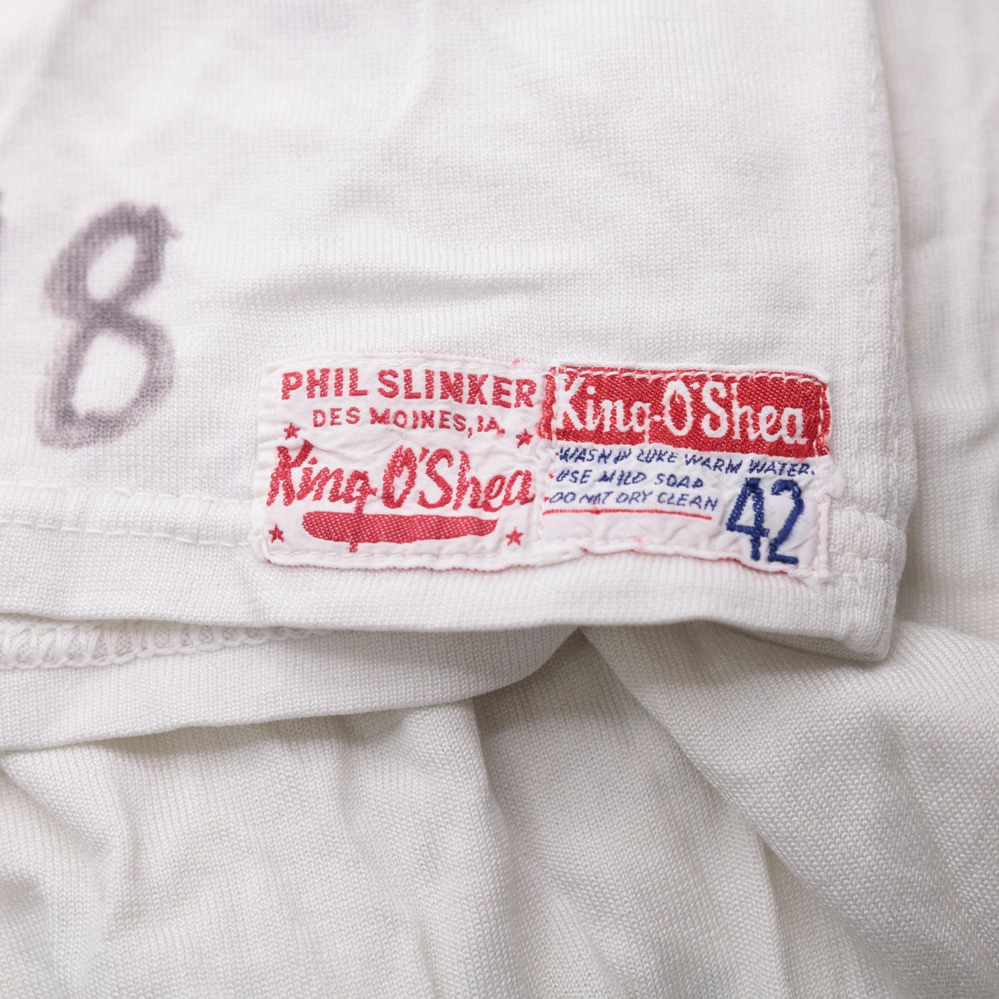 60s Phil Slinker Athletic Jersey White Nylon Racerback Tank Medium