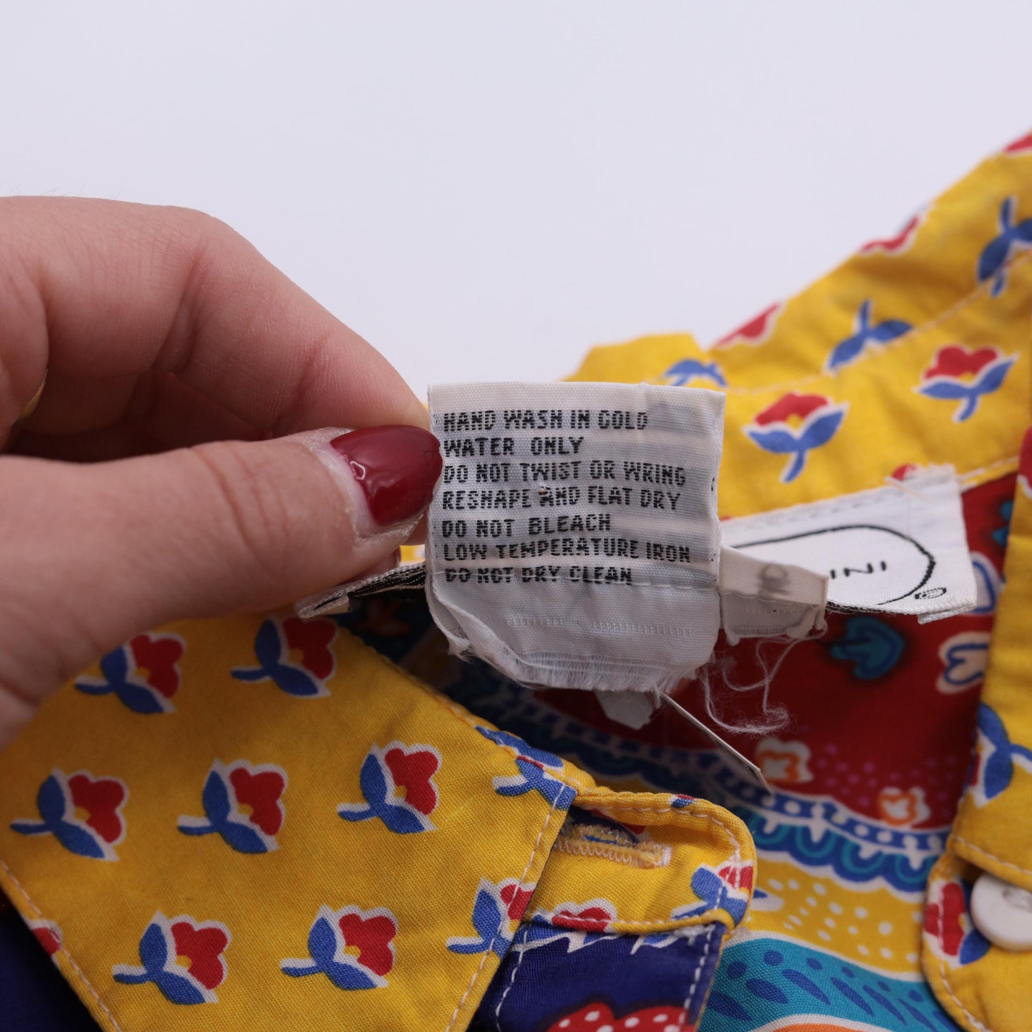 90s Adrienne Vittadini Patchwork Floral Cotton Shirt Small S