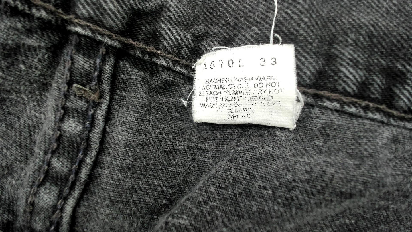 Y2K Levi's 550 Black Denim Cut-Off Shorts High Waisted Medium
