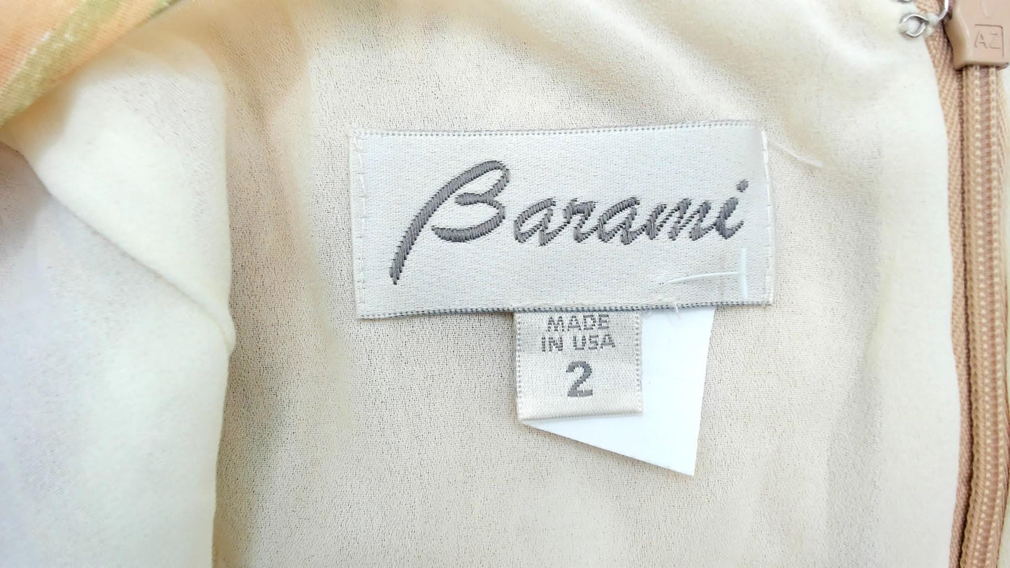 90s Barami Silk Floral Sundress Yellow Daisy Mini Tank Scoop Neck Extra Small