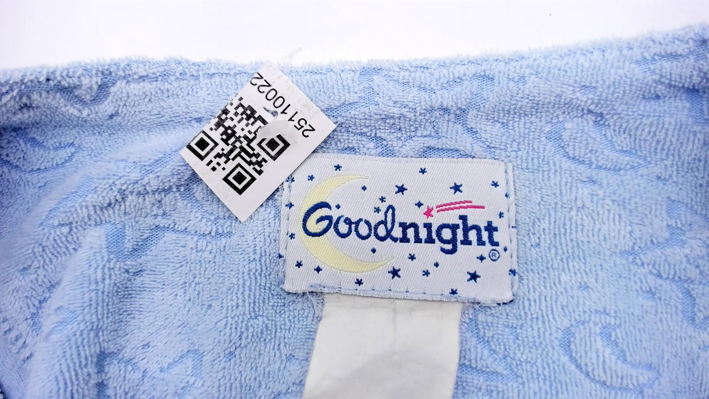80s Goodnight Celestial Housedress Moon Stars Periwinkle Blue Knee Length Large