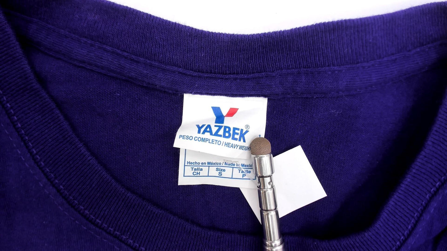 Y2K Yazbek Mexico Guadalajara Embroidered Floral T-Shirt Purple Small S