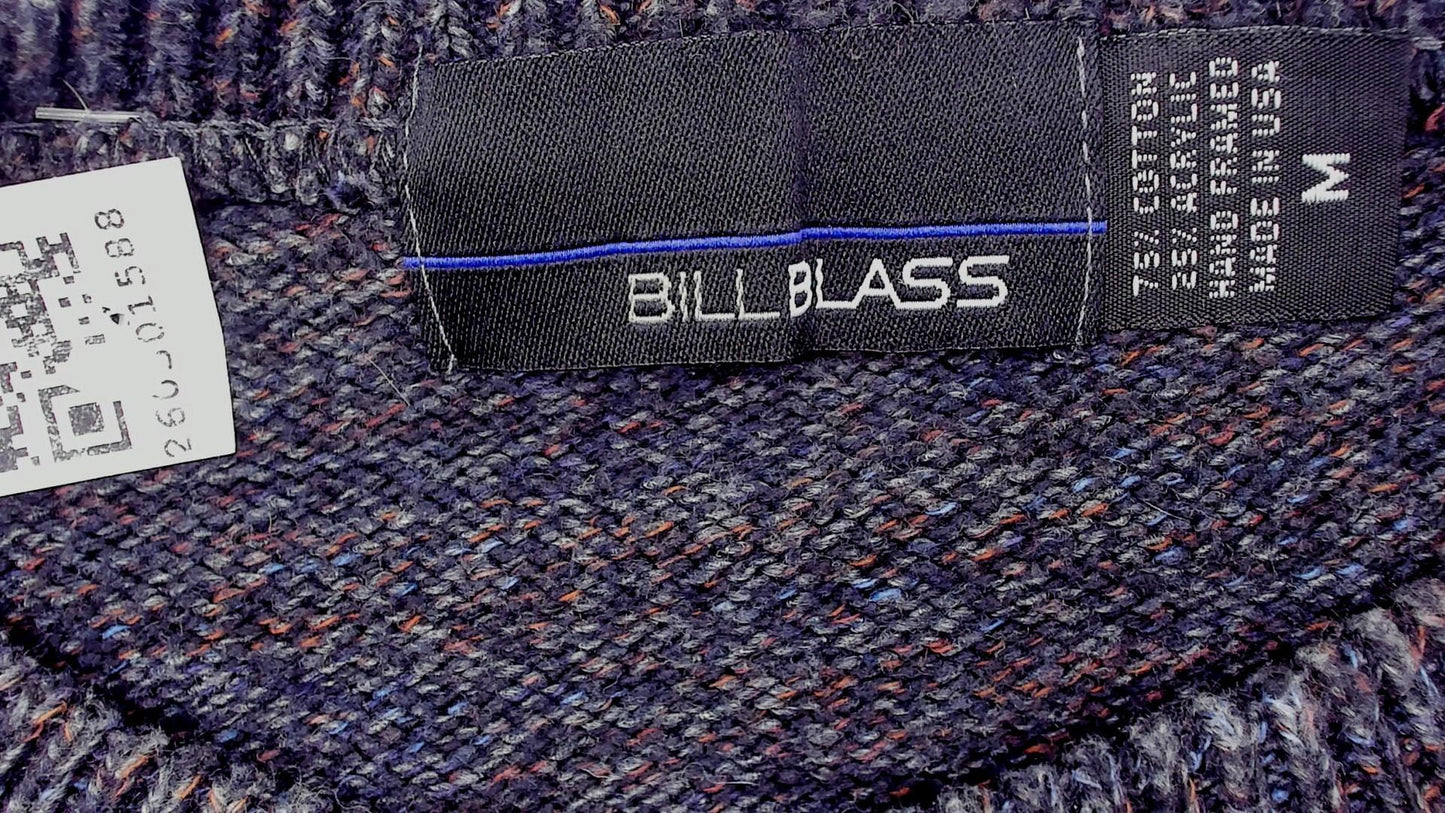 90s Bill Blass Patchwork Knit Sweater Brown Charcoal Colorblock Medium M