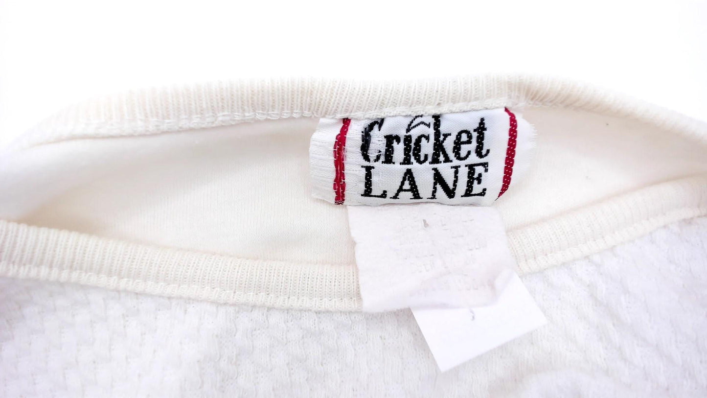 90s Pastel Chevron Colorblock Sweatshirt White Pink Blue Short Sleeve Medium