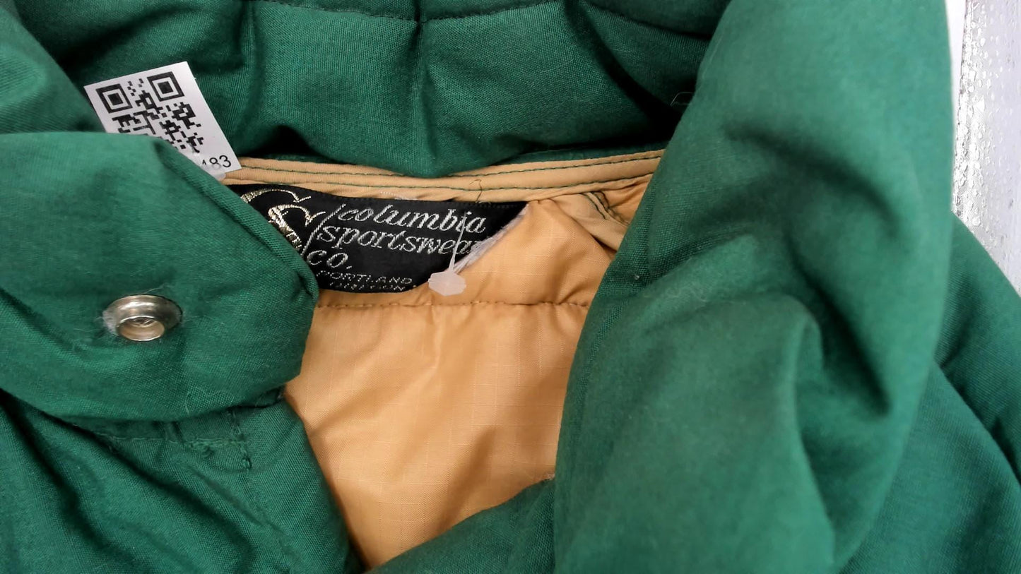 70s Columbia Sportswear Green Quilted Puffer Jacket Unisex Medium