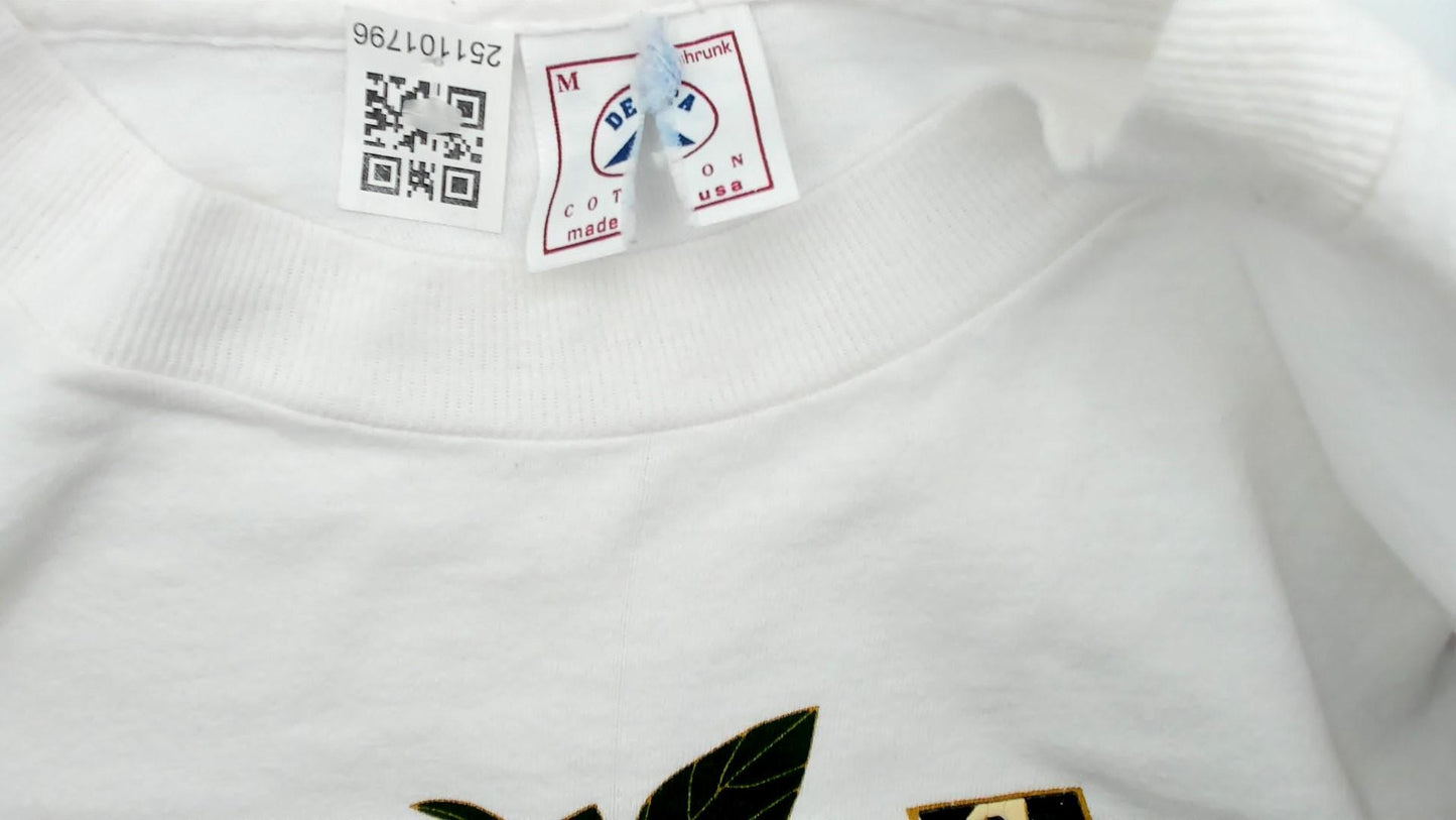 90s New York Celestial Graphic T-Shirt White Cotton Medium M