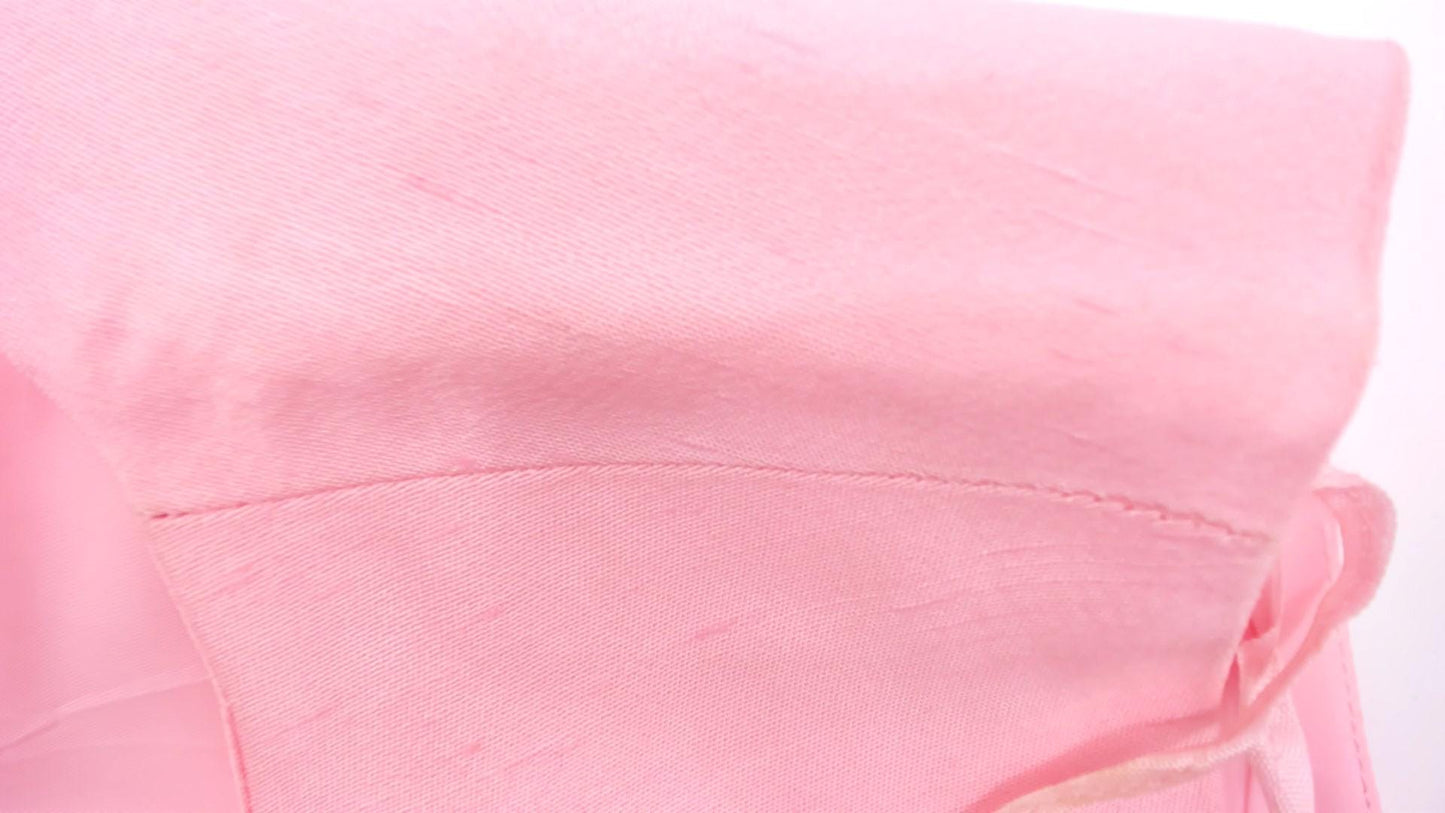 60s Pink Sleeveless Duster Vest Knee-Length Open Front Mod Small S
