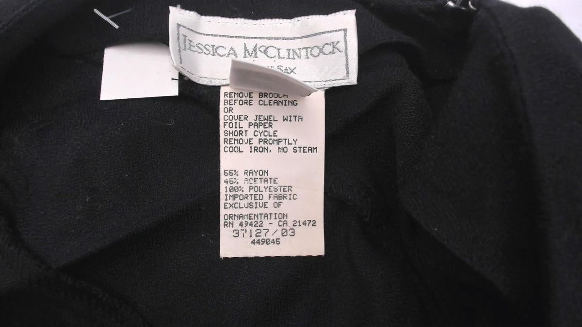 90s Gunne Sax Black Maxi Dress Sleeveless Scoop Neck Cutout Back Small S
