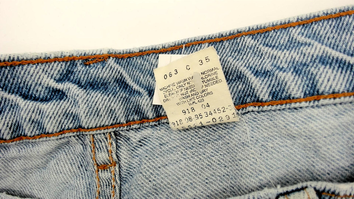 Levi's 521 High Waist Mom Jeans Blue Denim Tapered 90s 16 Long