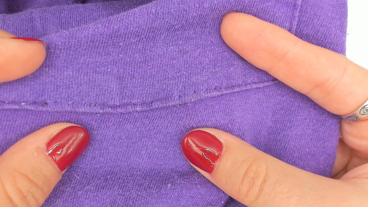 90s Fruit of the Loom Purple Muscle Tee Cotton Pocket Crewneck Medium M