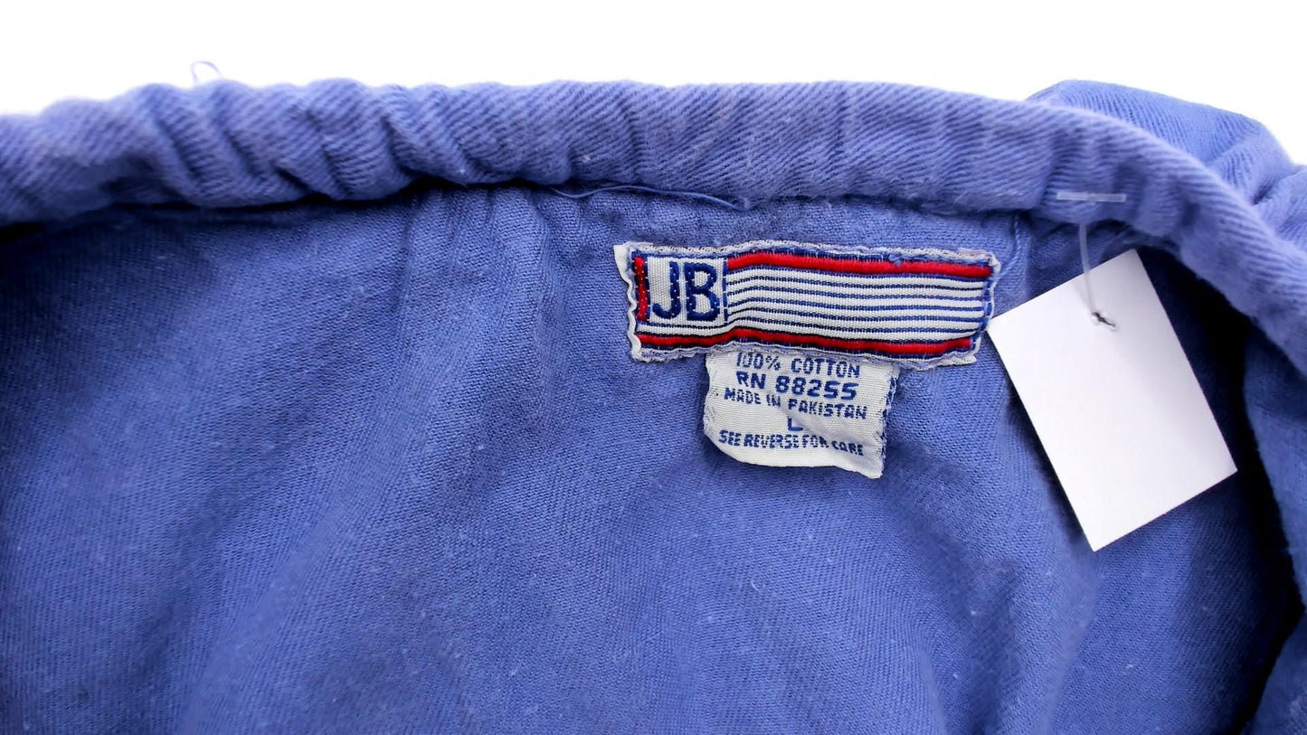 80s Jb Periwinkle Cotton Sundress Tiered Ruffle Midi Powder Blue Large L