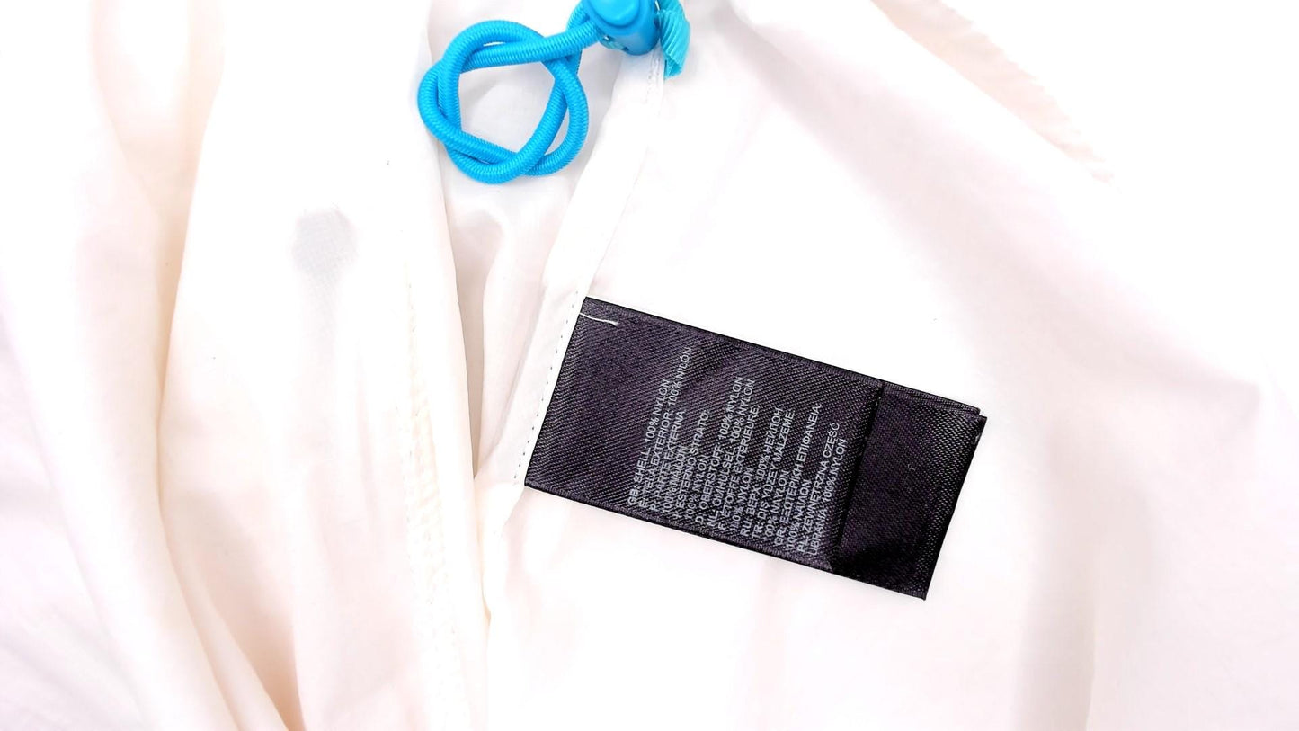 Y2K The North Face Sheer Windbreaker Hooded Jacket White Teal Large L