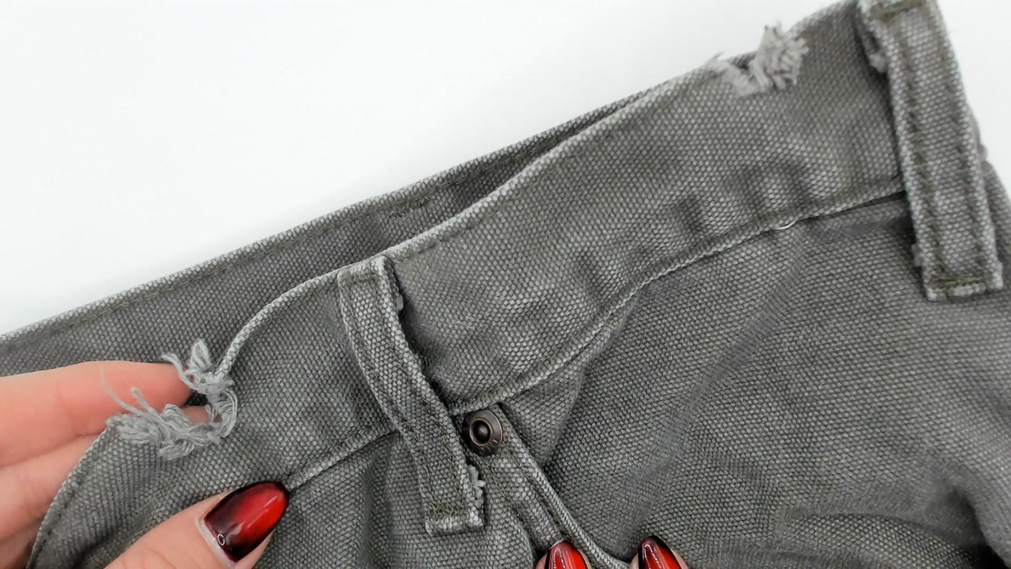 90s Dickies Carpenter Pants Grey Utility Workwear 38x32