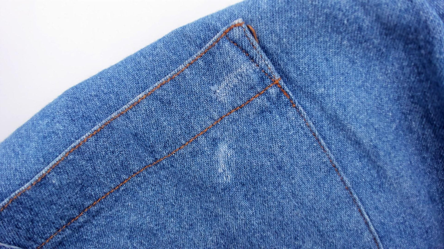 90s Fads Light Blue Denim Dress Sleeveless Side Button Shift Large L