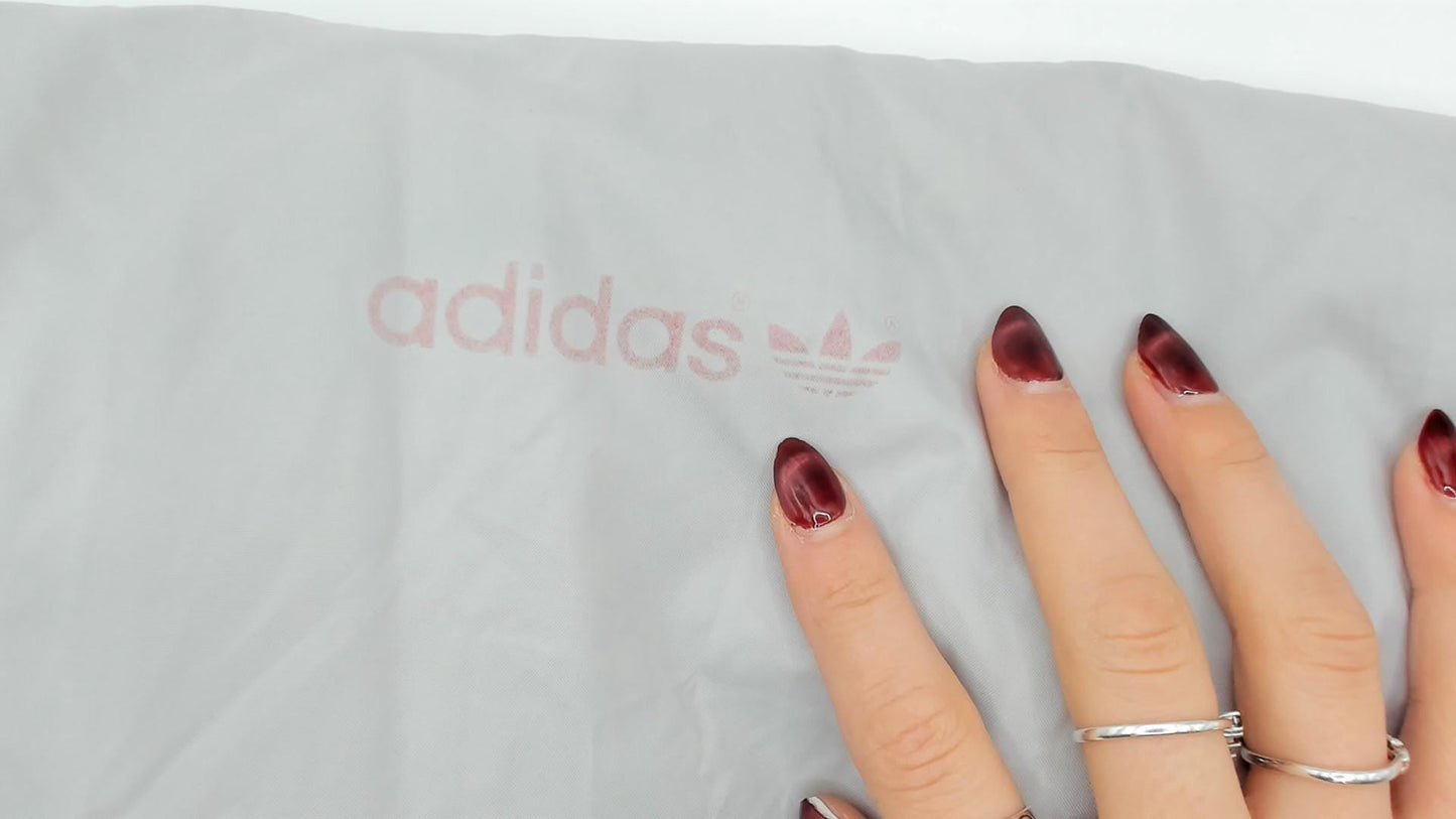 80s Adidas Originals Track Pants Grey Pink Trefoil Logo Medium M