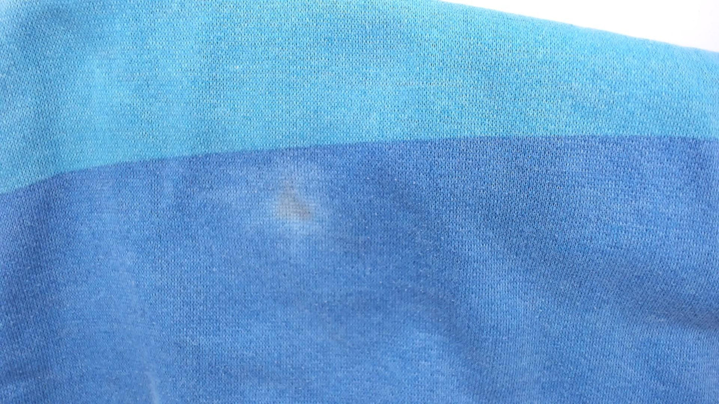 90s Permit Sportswirt Striped Henley Sweatshirt Blue Teal Colorblock Large L