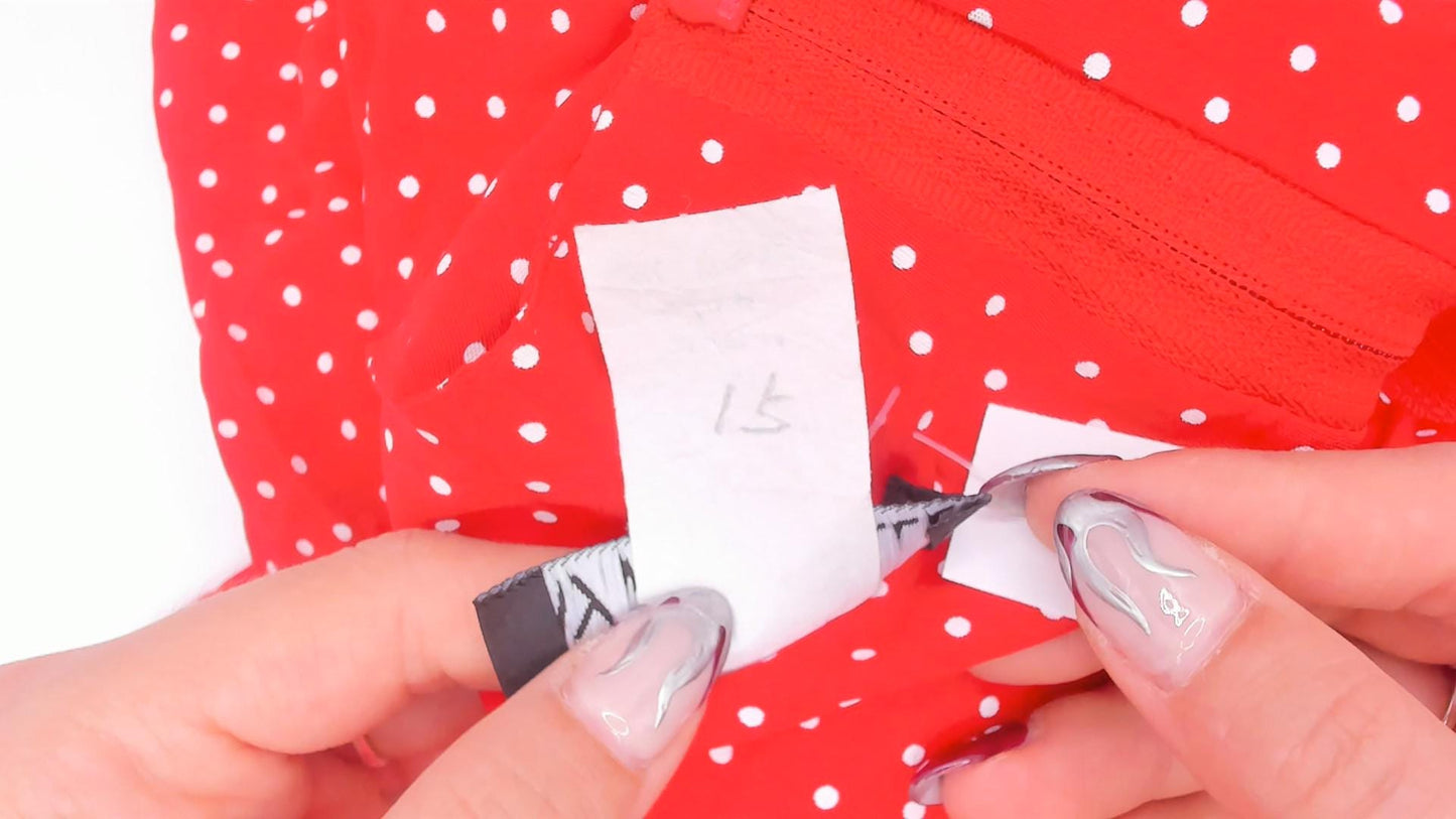 90s My Michelle Red White Polka Dot Mini Dress Short Sleeve Medium M
