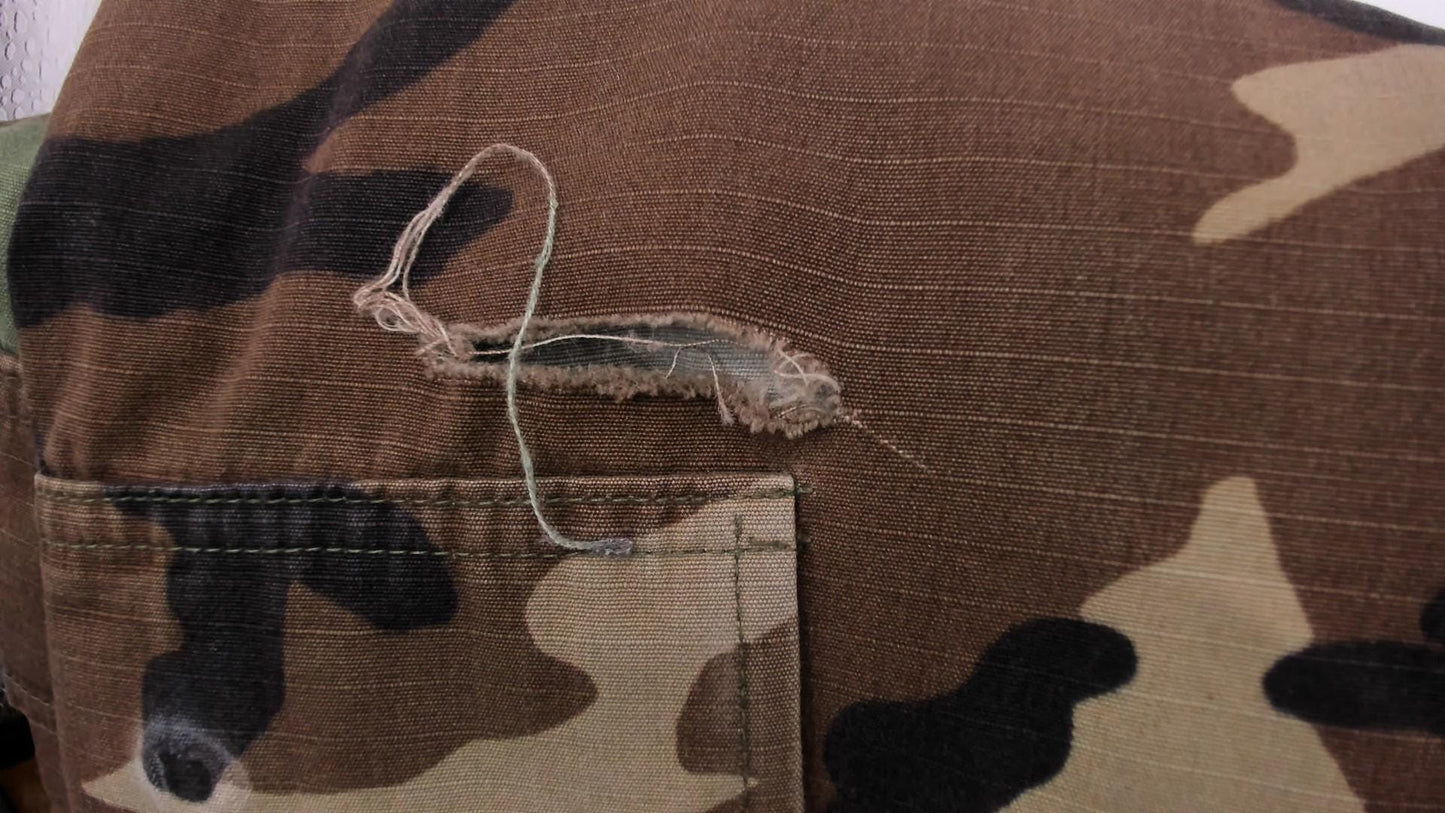 90s American Apparel Woodland Camo Cargo Pants Tapered Olive Medium M