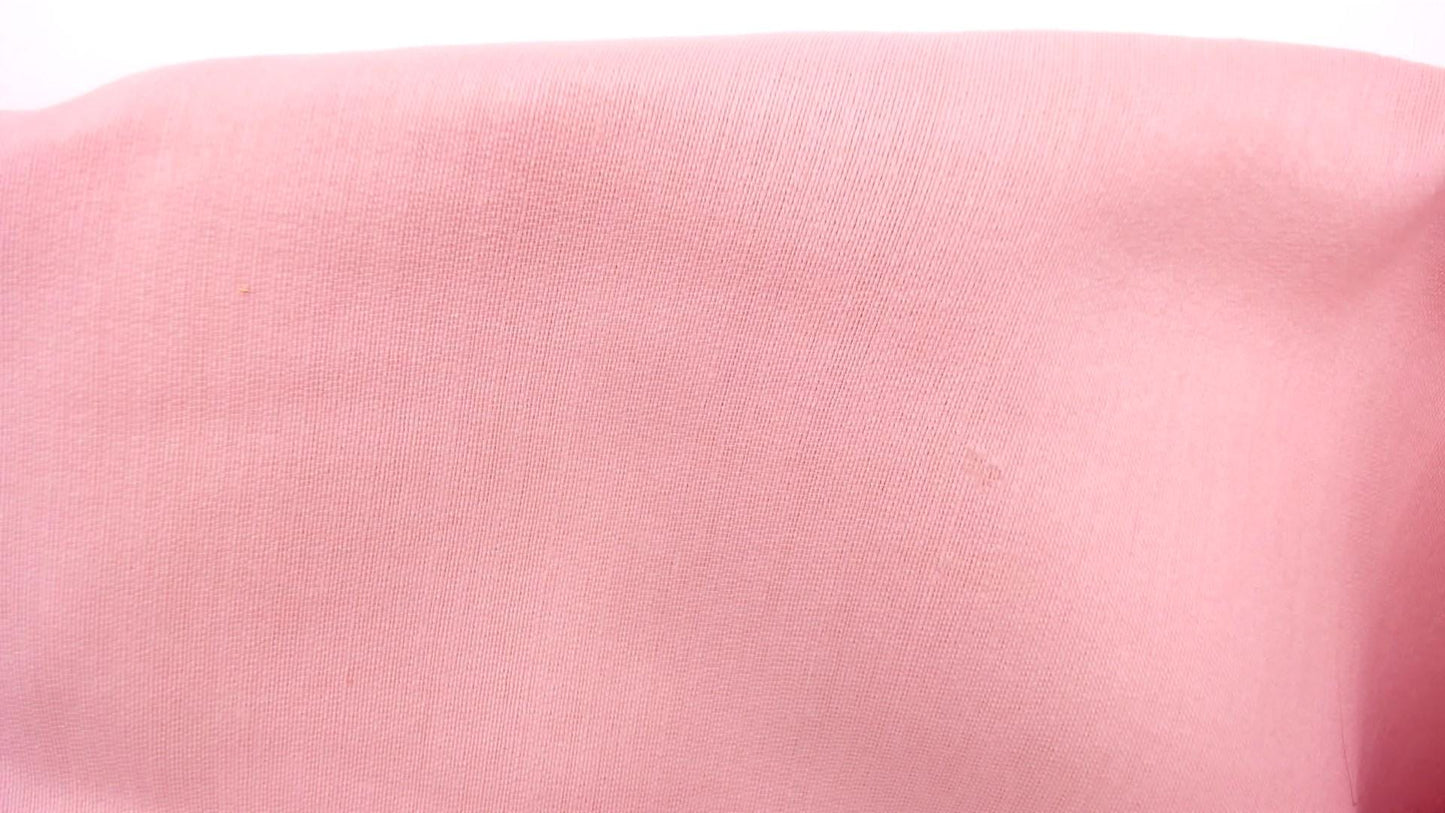 1960s Wool Silk Mandarin Collar Dress Pink Floral Embroidered Trim Knee-Length Small