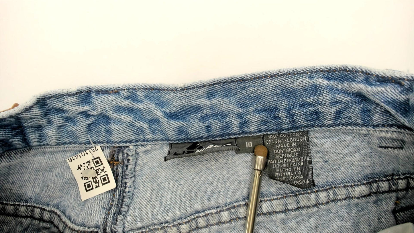 90s Liz Authentic High Waisted Jeans Light Wash Leaf Pocket Medium