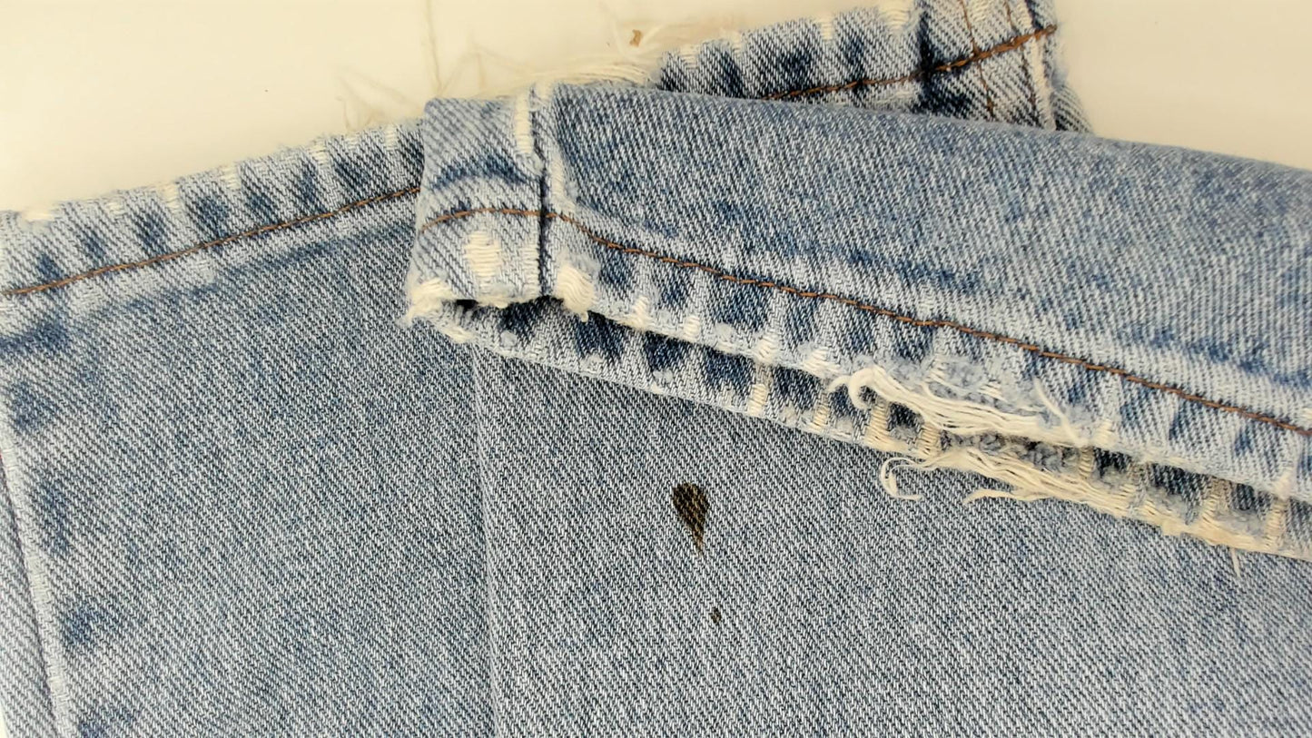 90s Lee Light Wash Straight Leg Jeans Distressed Denim 35W 30L