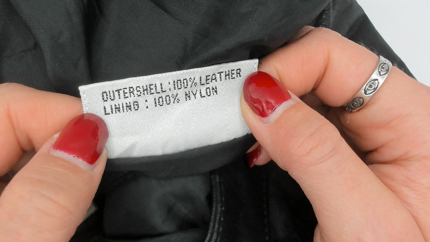 90s G 3 Leather Fashions Black Leather Pencil Skirt High Waist Midi XS