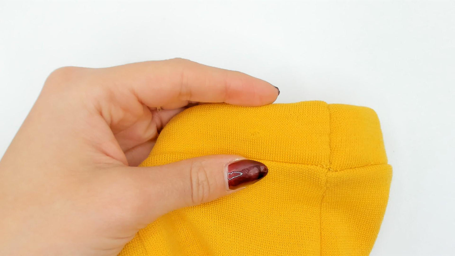 70s Mustard Wide Leg Trousers Pull-On Wool Blend High Waist Straight Leg Large L
