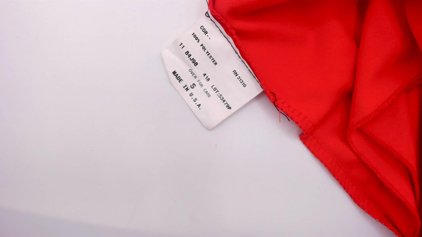 Y2K Red Halter Mini Dress Glitter Rhinestone Chiffon Extra Small XS