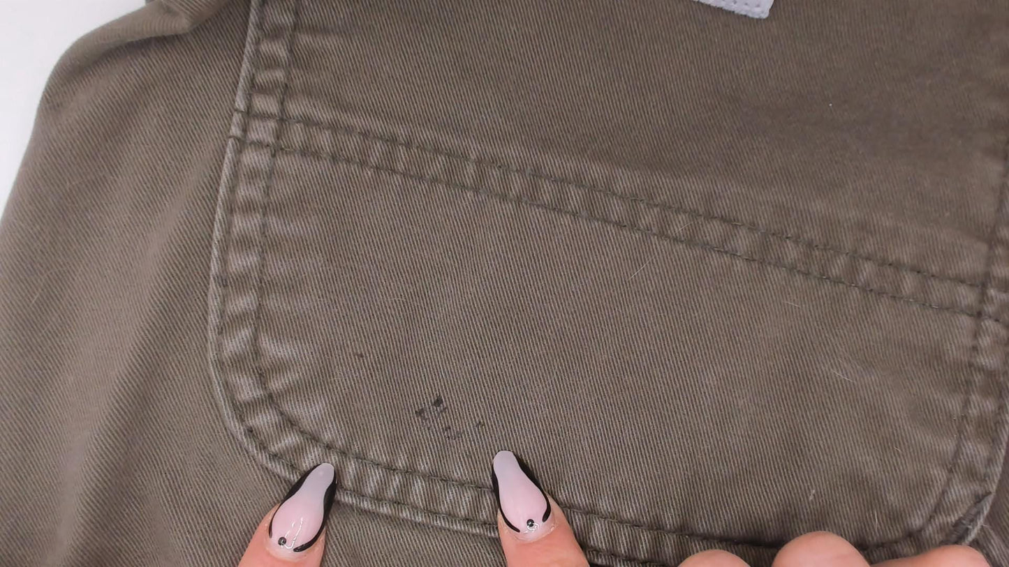 90s Carhartt Carpenter Pants Olive Cotton Straight Leg Workwear 34 x 30