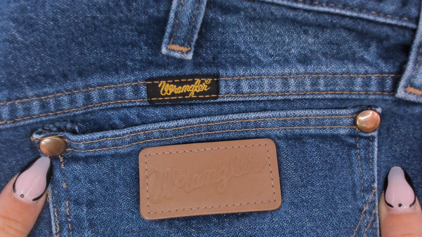 90s Wrangler Jeans Blue Denim Straight Leg High Rise Cotton 34x33