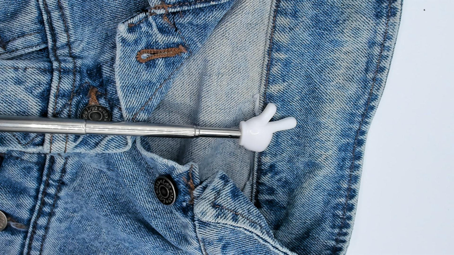 90s Lee Cropped Denim Jacket Light Wash Blue Cotton Trucker Small S