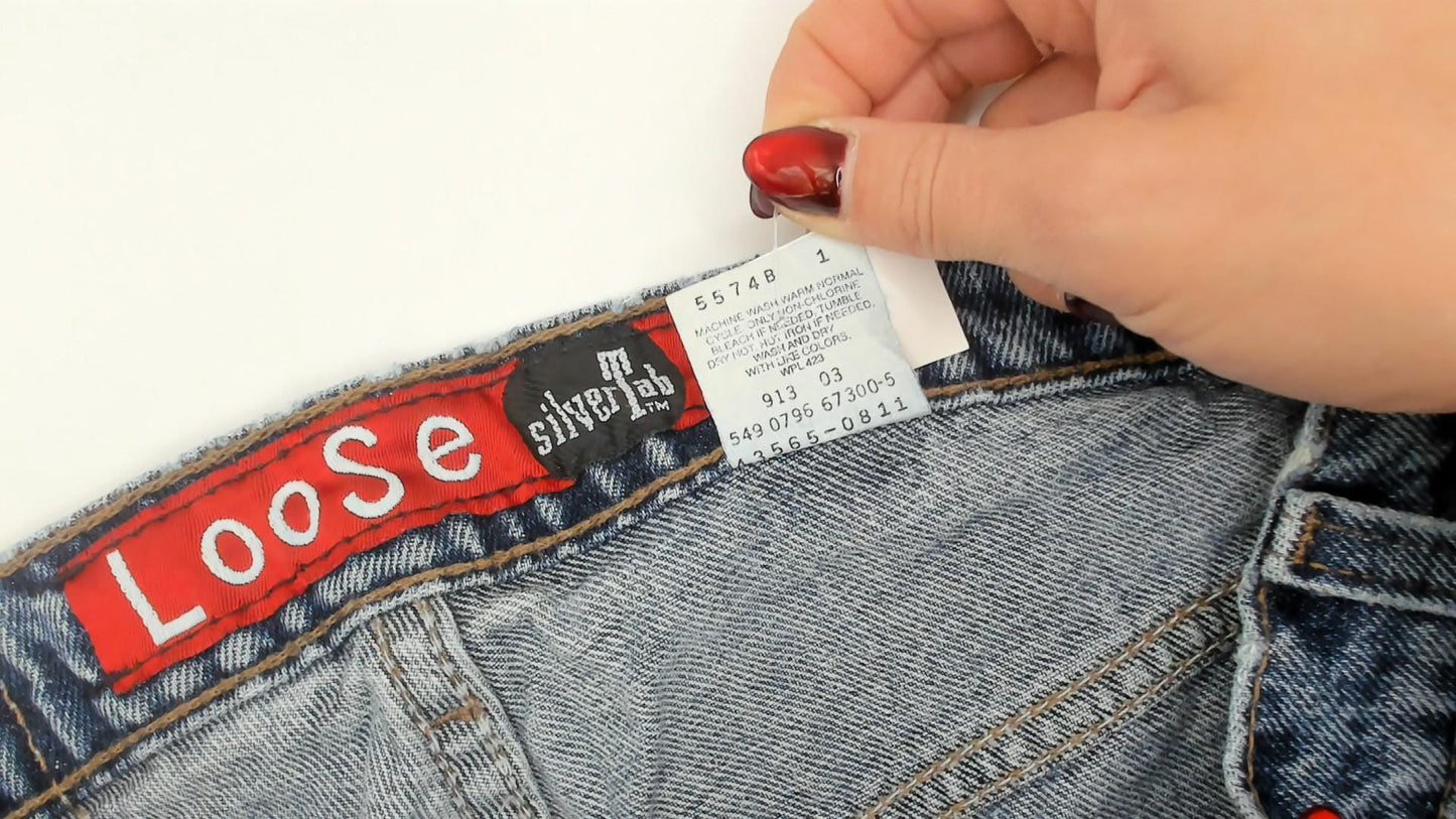 90s Levi's SilverTab Loose Straight Denim Light Wash High Rise W32 L30