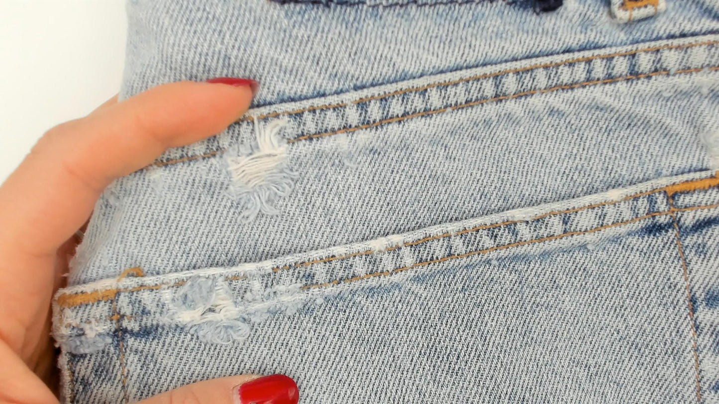 90s Tommy Hilfiger Light Wash Denim Bermuda Shorts High Rise Small S