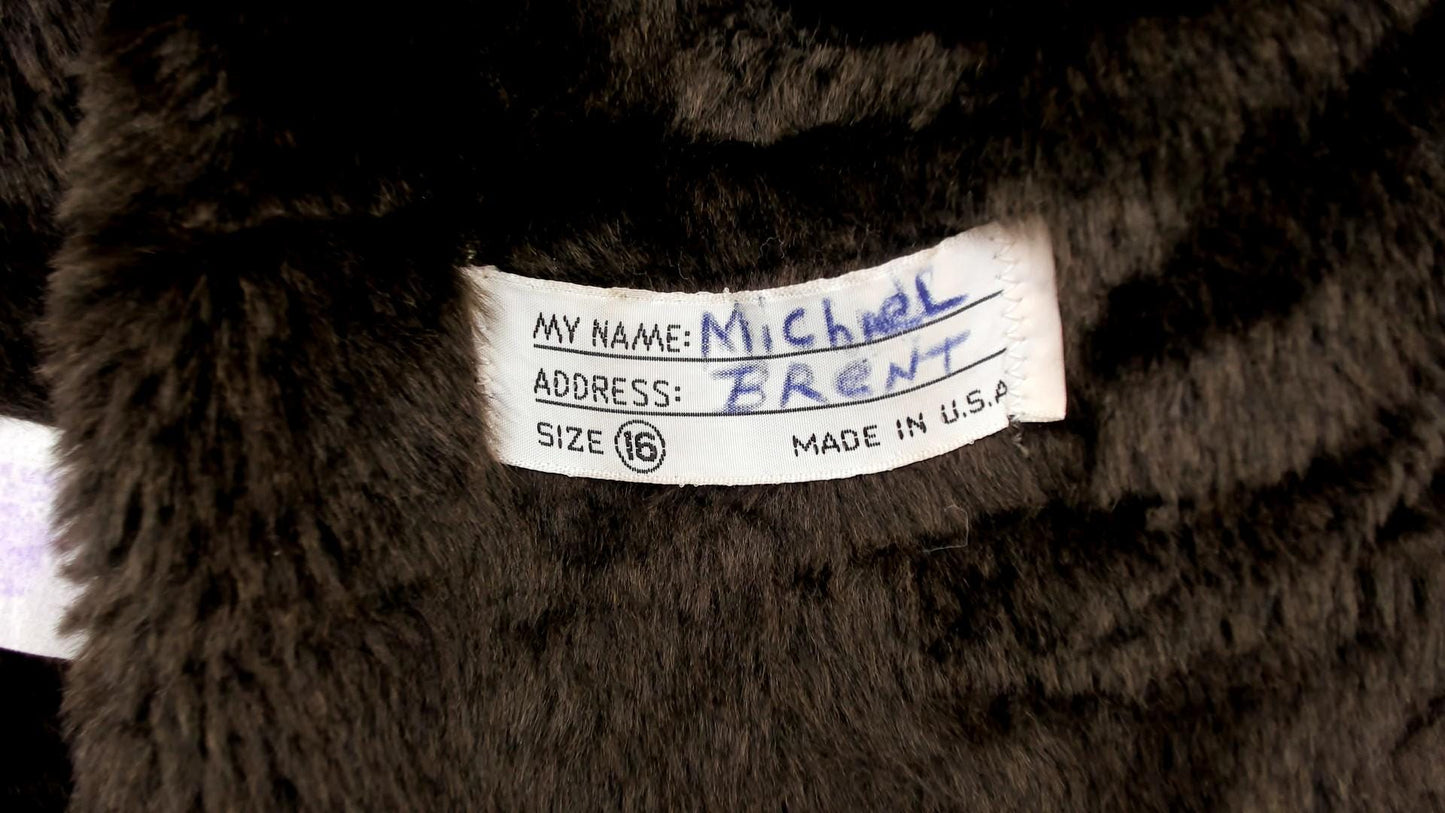 70s McGrégor Brown Parka Detachable Hood Faux Fur Collar Small