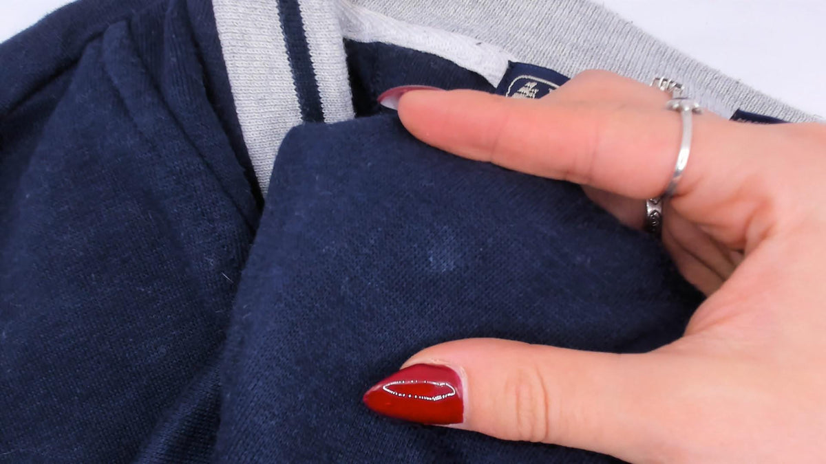 80s Puritan Navy Henley Sweatshirt Grey Stripe Snap Placket Plus Size XXL